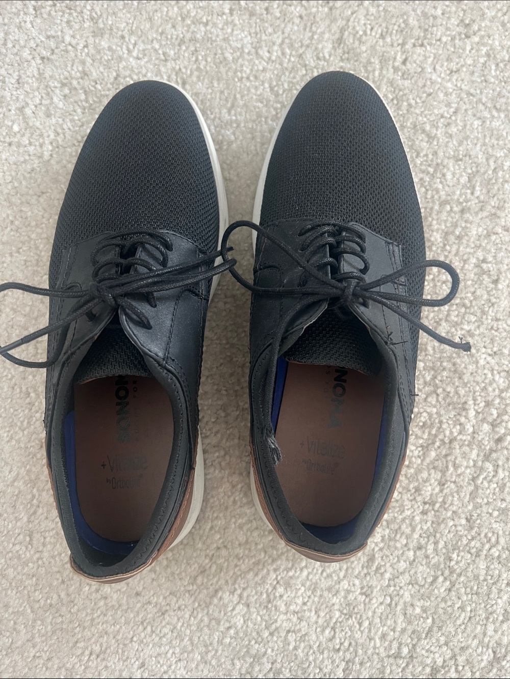 Men's Sonoma Black Casual Lace-Up Shoes
